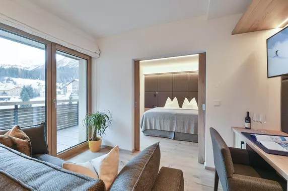 Junior Suite mit Balkon im Hotel Sonnblick in Lech